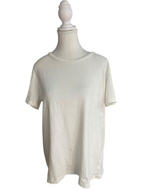 Nili Lotan Brady Tee Distressed T-Shirt White